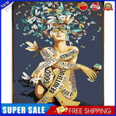#A Tattoo Girl Oil Paint By Numbers DIY Acrylic Painting Drawing Picture for A
